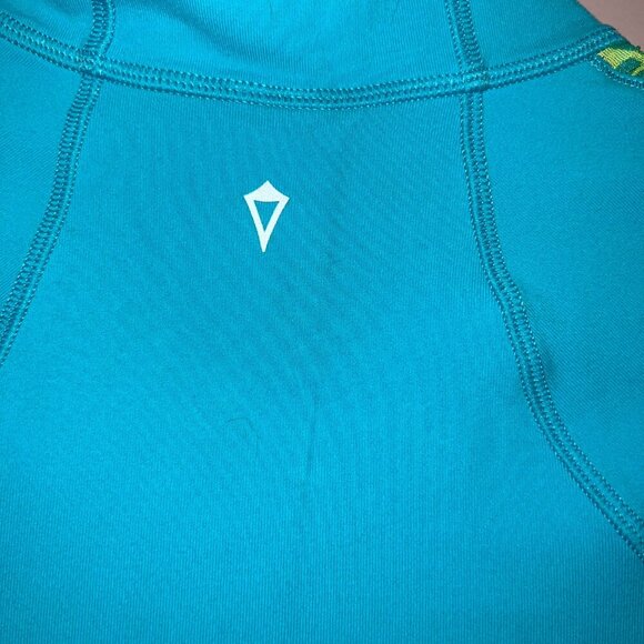 Ivivva Lululemon Girl Blue Floral Mesh Full Zip Jacket Size 14 - Picture 4 of 5